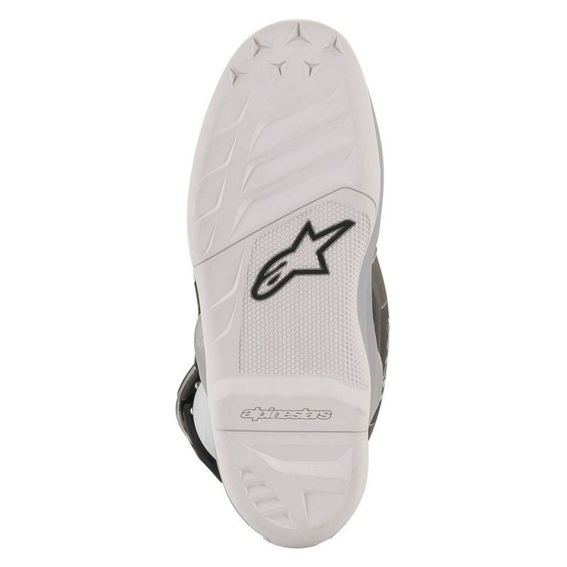 Botas de motocross para niños Alpinestars TECH 7 S en negro, plata, blanco y dorado