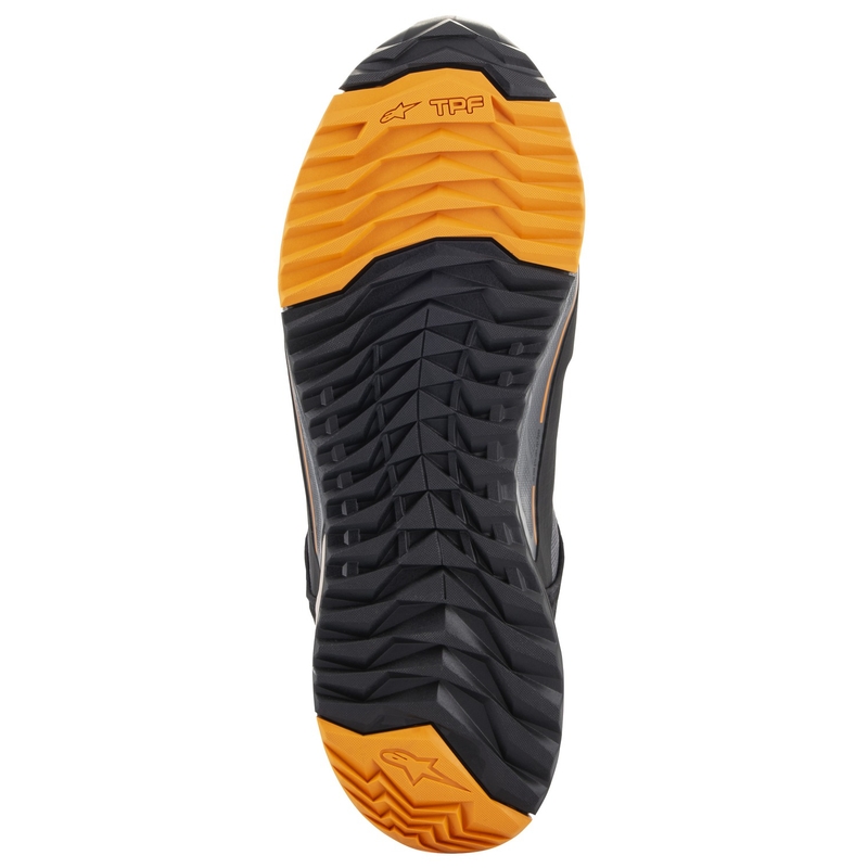 Botas de moto Alpinestars CR-X Drystar en negro, marrón y naranja