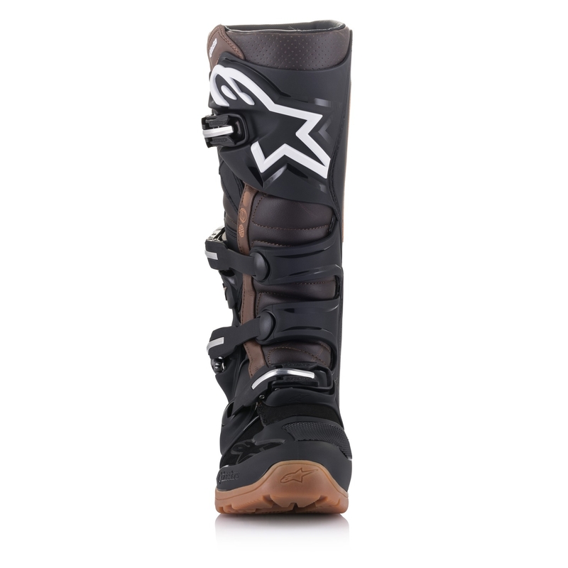 Botas de moto Alpinestars Tech 7 Enduro Negro-Marrón Oscuro