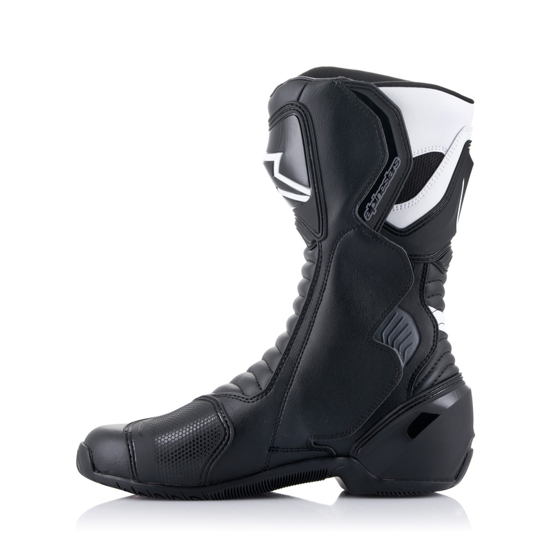 Botas de moto Alpinestars S-MX 6 en negro, blanco, gris y rojo