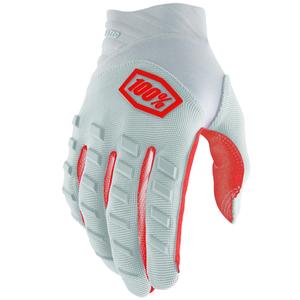 Guantes de motocross 100% USA AIRMATIC plateados