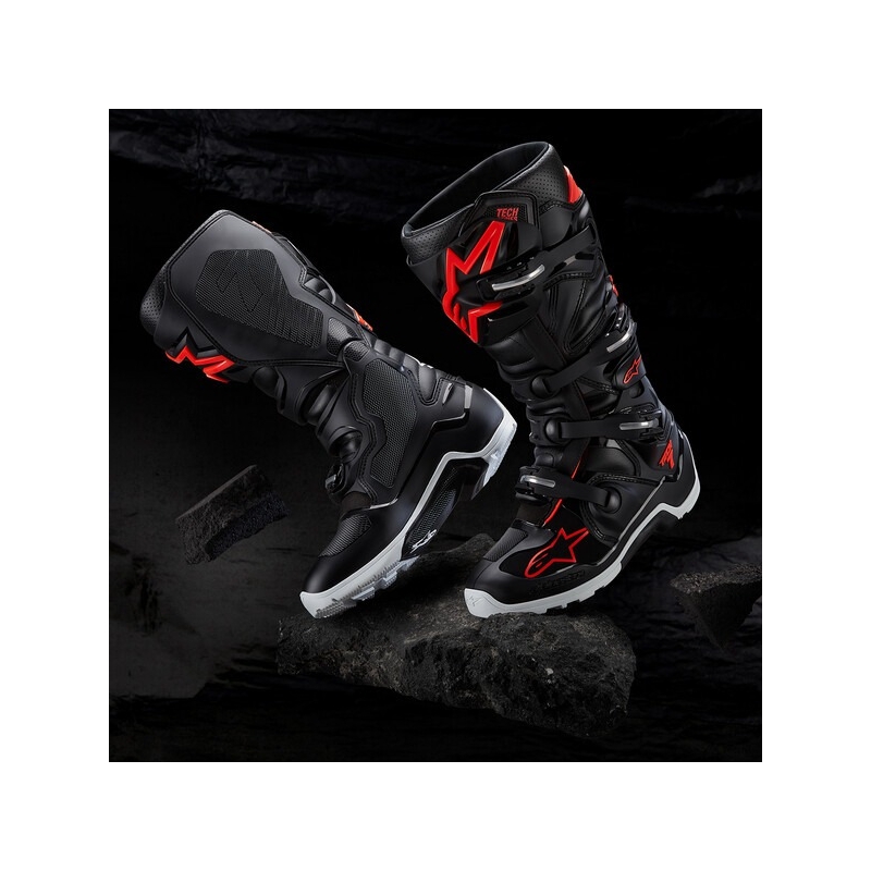Botas de moto Botas de moto Alpinestars Tech 7 Enduro negro-rojo fluo-blancoTech 7 Enduro negro-rojo fluo-blanco