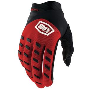 Guantes de motocross 100% USA AIRMATIC rojo-negro