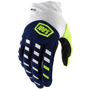 Guantes de motocross 100% USA AIRMATIC azul-blanco