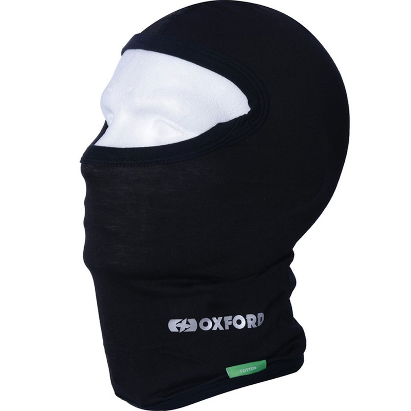 Pasamontañas Oxford de algodón negro para motocicleta
