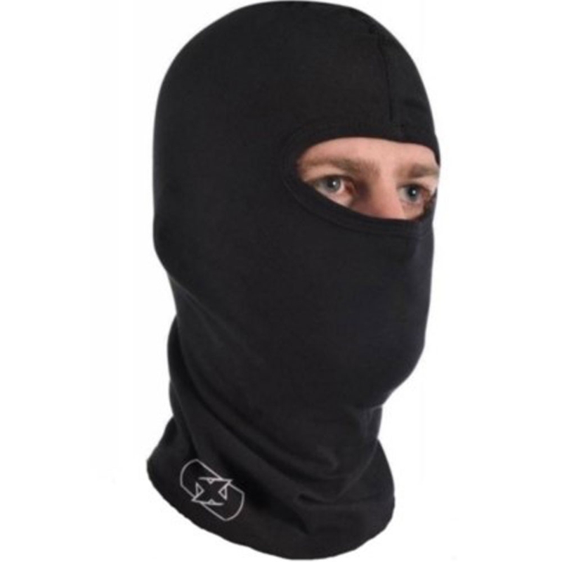Pasamontañas Oxford Deluxe de lana merino negra para motocicleta