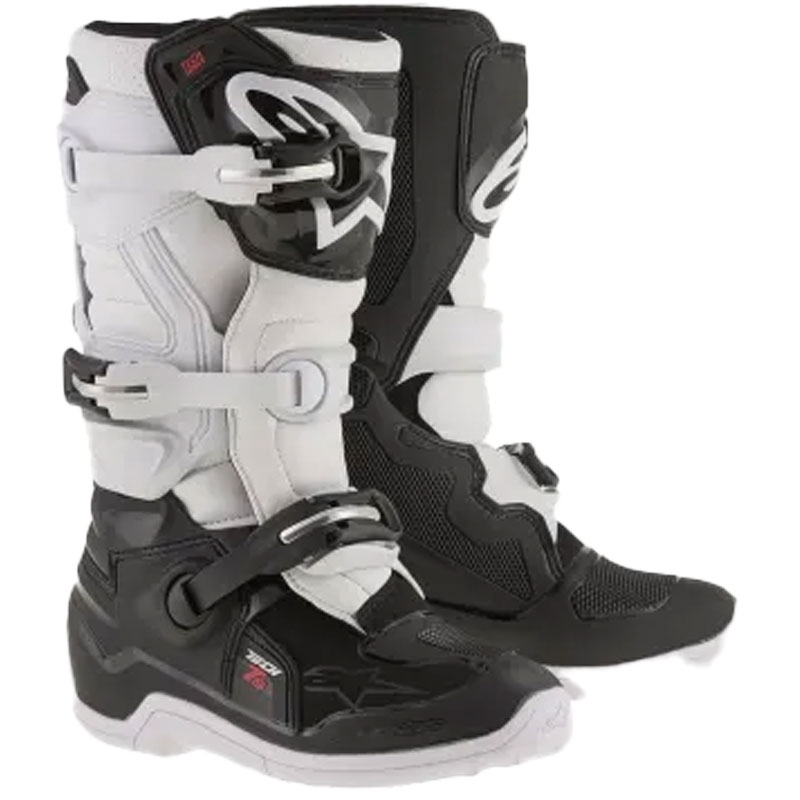 Botas de moto para niños Alpinestars Tech 7 S negro-blanco