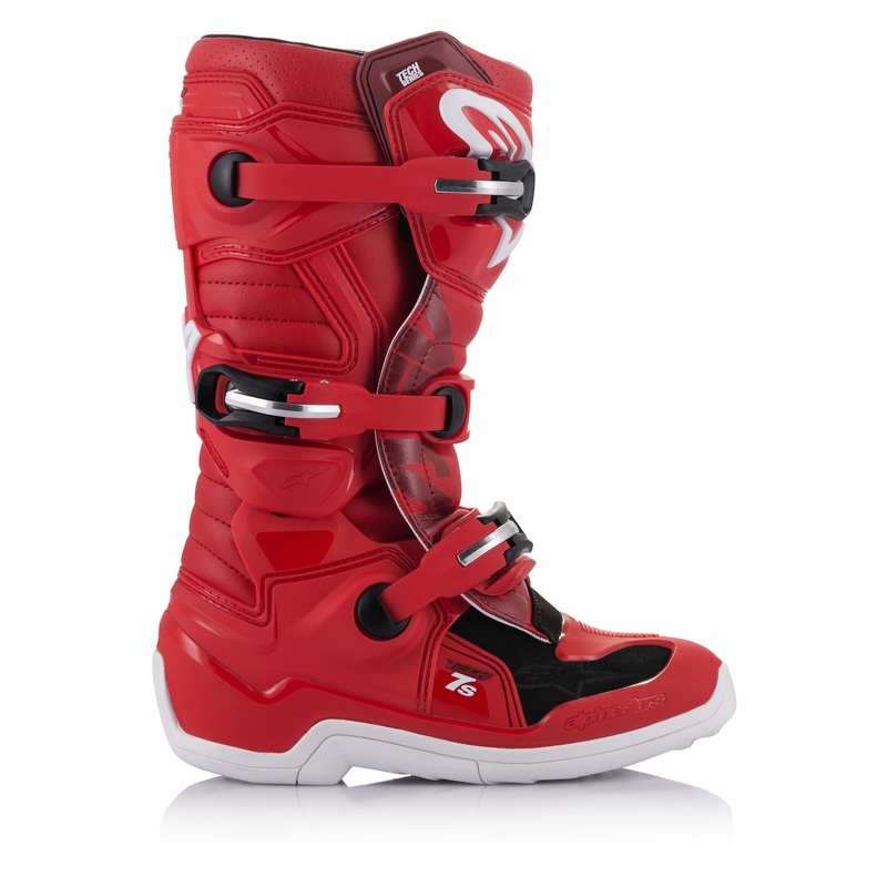 Botas de moto para niños Alpinestars Tech 7 S rojas