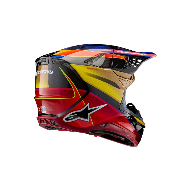 Casco de motocross Alpinestars Supertech S-M10 Era dorado-rojo