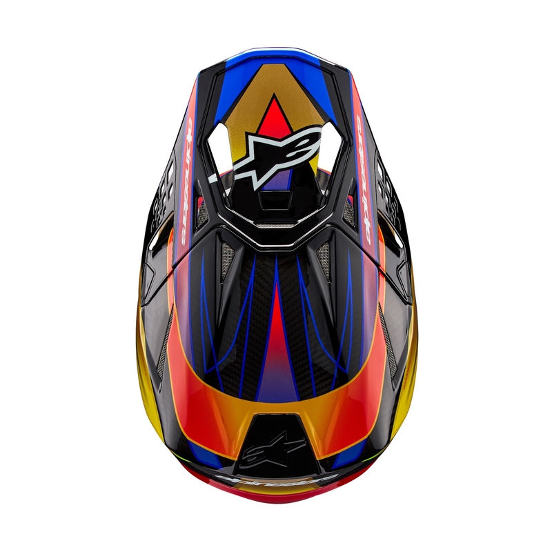 Casco de motocross Alpinestars Supertech S-M10 Era dorado-rojo