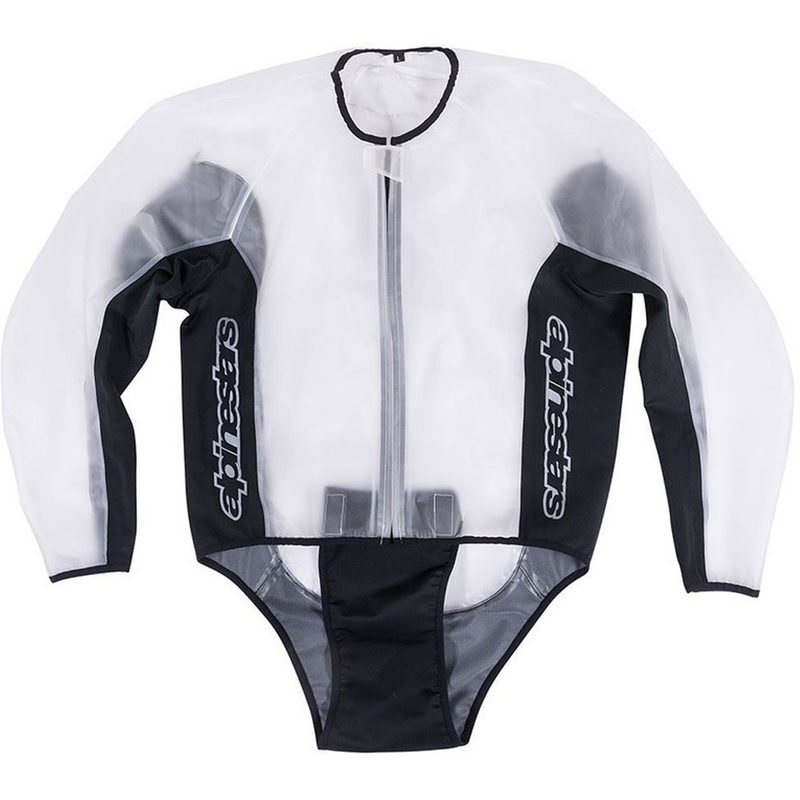 Chaqueta impermeable Alpinestars Racing transparente y negra