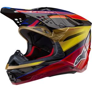 Casco de motocross Alpinestars Supertech S-M10 Era dorado-rojo