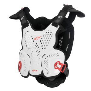 Protector de carrocería Alpinestars A-1 Roost Guard CE2 blanco-negro-rojo