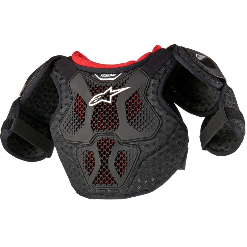 Protector corporal infantil Alpinestars Bionic Kickstart negro-rojo