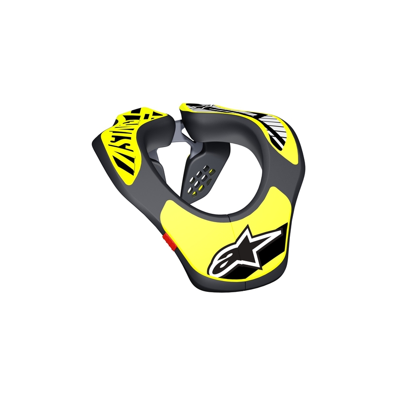 Protector de cuello infantil Alpinestars Neck Support Youth, amarillo fluorescente/negro