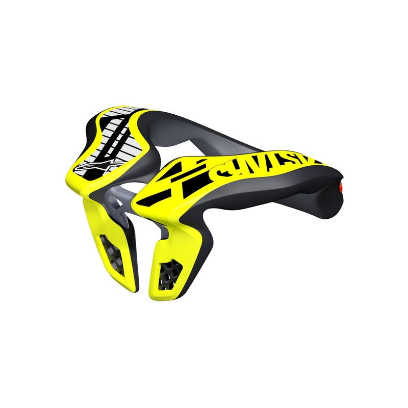 Protector de cuello infantil Alpinestars Neck Support Youth, amarillo fluorescente/negro