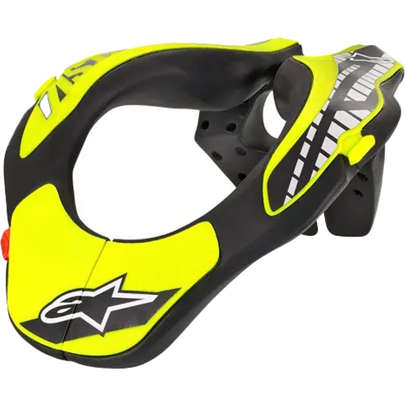 Protector de cuello infantil Alpinestars Neck Support Youth, amarillo fluorescente/negro
