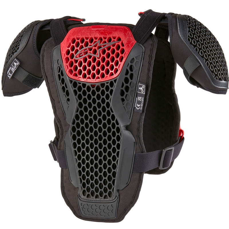 Protector de pecho juvenil Alpinestars Bionic Action negro-rojo