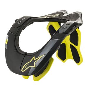 Protector de cuello Alpinestars BNS Tech-2 negro-amarillo fluorescente
