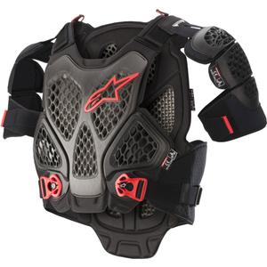 Protector corporal Alpinestars A-6 negro-antracita-rojo
