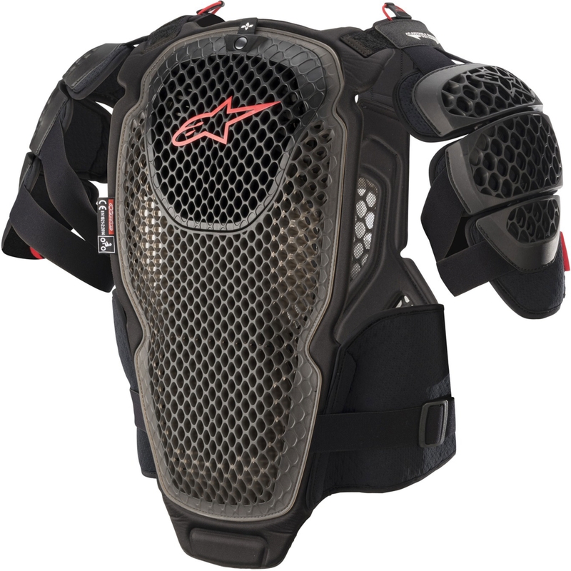 Protector corporal Alpinestars A-6 negro-antracita-rojo