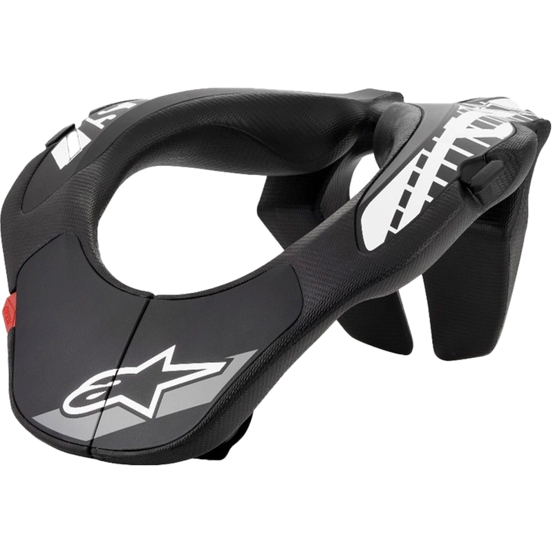 Protector de cuello infantil Alpinestars Neck Support Youth en blanco y negro