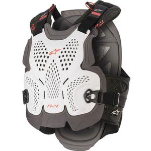 Protector de pecho Alpinestars A-4 MAX blanco-antracita-rojo