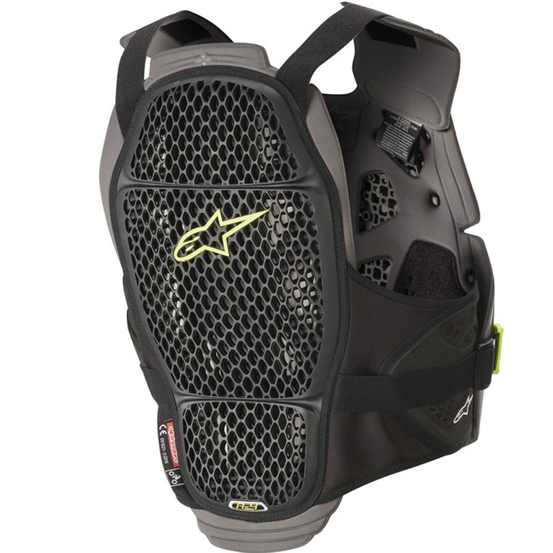 Protector de pecho Alpinestars A-4 MAX negro-antracita-amarillo fluorescente