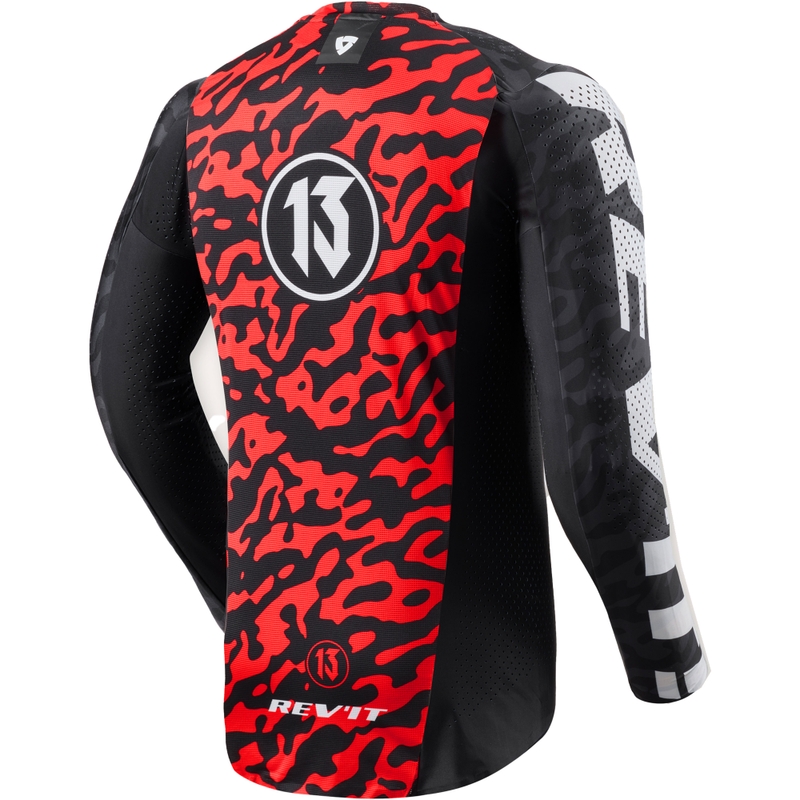 Camiseta de motocross negra Revit Thirteen