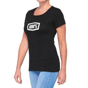 Camiseta de mujer 100% USA ICON negra
