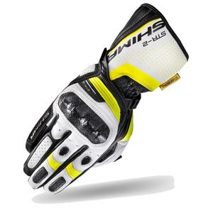 Guantes Shima STR-2 negro-blanco-amarillo fluorescente