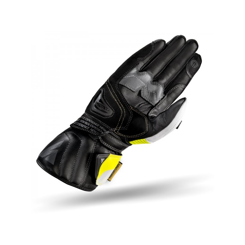 Guantes Shima STR-2 negro-blanco-amarillo fluorescente