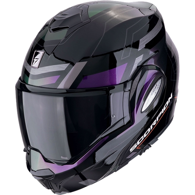 Casco de moto plegable Scorpion EXO-TECH EVO CONQUER negro mate camaleón