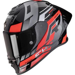 Casco integral de moto Scorpion EXO-R1 EVO II Air Adrenaline negro-rojo-plata