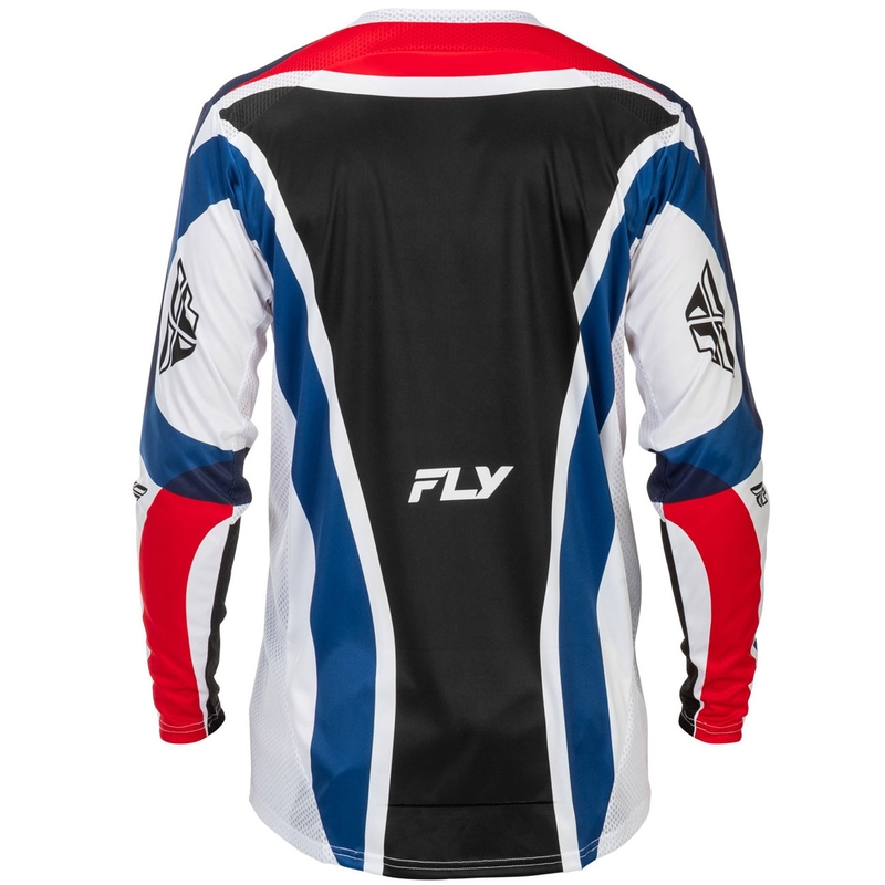 Camiseta de motocross FLY Racing Lite USA roja, blanca y azul