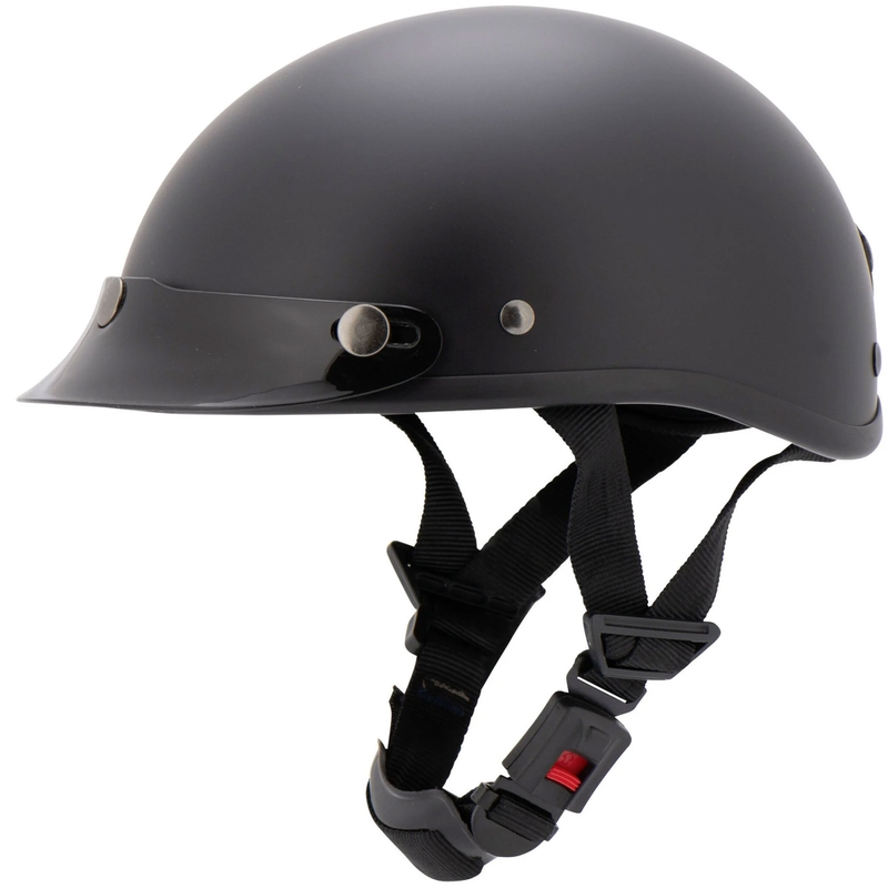 Casco de motocicleta Louis Braincap negro