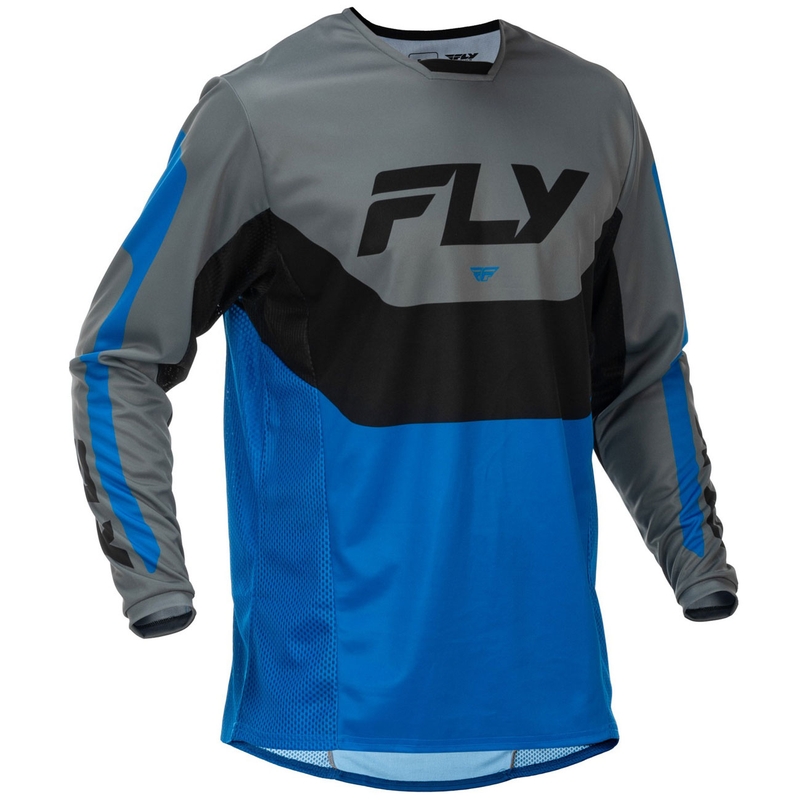 Camiseta de motocross FLY Racing Kinetic USA azul-gris-negro