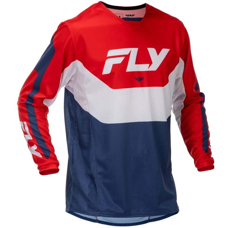Camiseta de motocross FLY Racing Kinetic USA rojo-blanco-azul
