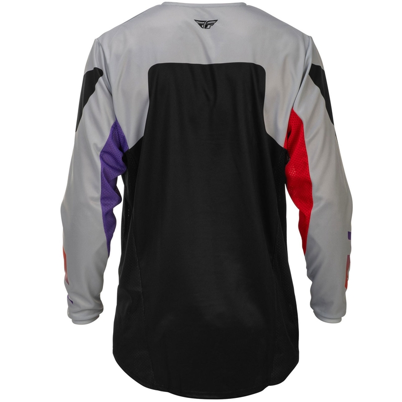 Camiseta de motocross FLY Racing Kinetic USA gris-rojo-morado-negro