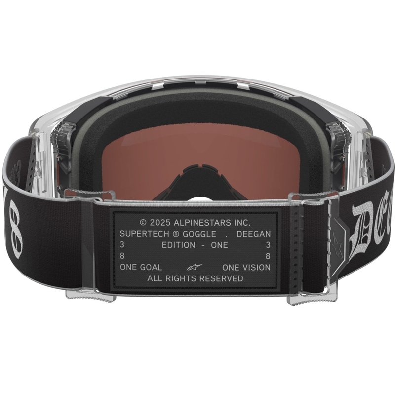 Gafas de motocross Alpinestars Supertech Vision DNGR38 XXV negro-plata con plexiglás plateado espejo