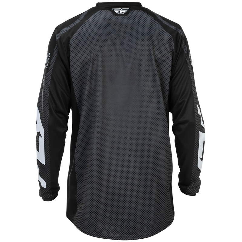 Camiseta de motocross FLY Racing F-16 en blanco y negro