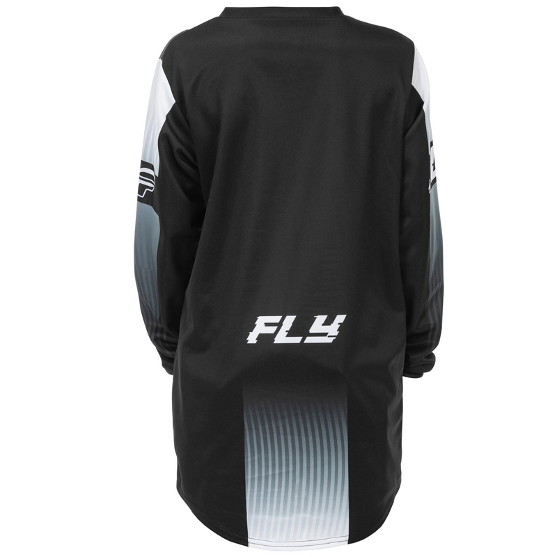 Camiseta de motocross FLY Racing F-16 para niños, color negro y blanco