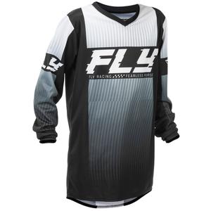 Camiseta de motocross FLY Racing F-16 para niños, color negro y blanco