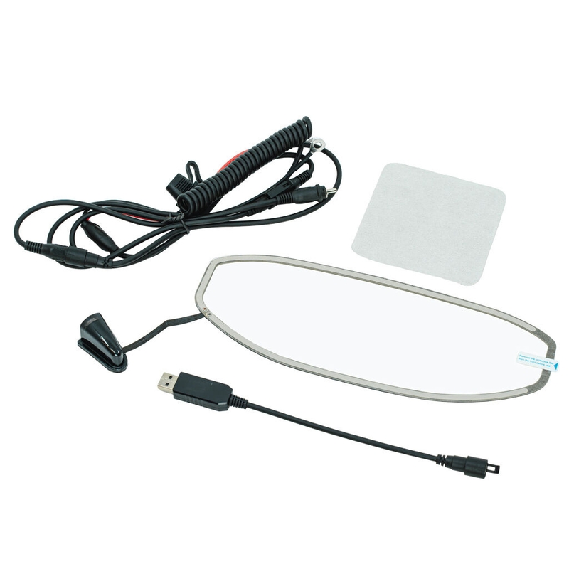Visera calefactable eléctrica para cascos de motocicleta LS2, transparente