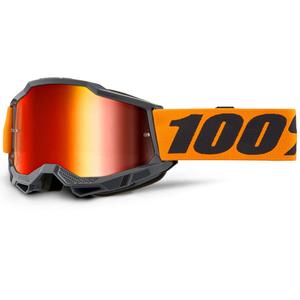 Gafas de motocross 100% Accuri 2 naranja con plexiglás rojo