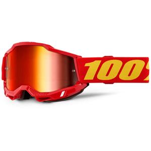 Gafas de motocross 100% Accuri 2 rojas con plexiglás rojo