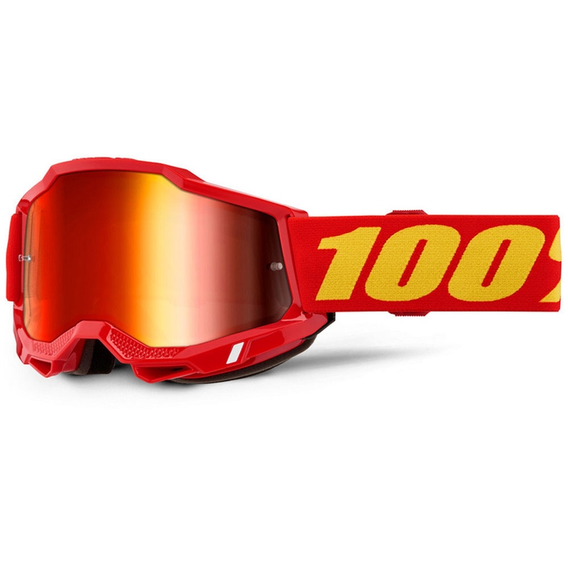 Gafas de motocross 100% Accuri 2 rojas con plexiglás rojo