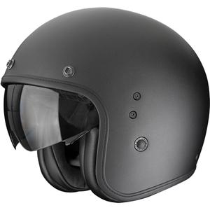 Casco abierto de moto Scorpion Belfast EVO Solid, negro perla mate