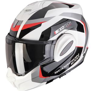 Casco de moto abatible Scorpion EXO-TECH EVO PRO Accuti gris-negro-rojo