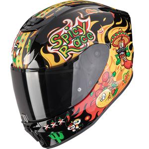 Casco de moto infantil Scorpion EXO-JNR Air Yucatan negro-amarillo-rojo
